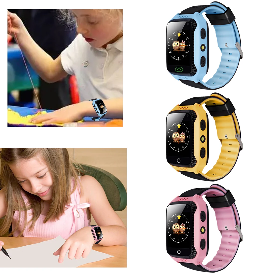 

Kids GPS Tracker Smart Watch Q529 Support Hebrew Flashlight Camera 1.44" Touch Screen GPS LBS SOS Call Location Baby Watch Q529