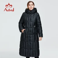 astrid 2021 new winter womens coat women long warm parka plaid fashion thick jacket hooded large sizes female clothing 9546