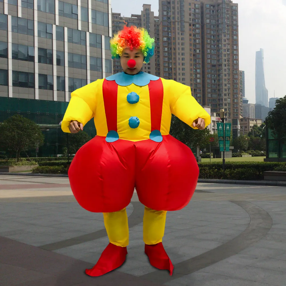 

Clown Inflatable Clothes Party Supplies Halloween Costumes For Adult Home Decoration Funny Droll Role Play Suit