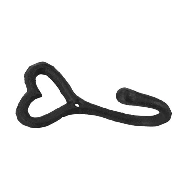 

Iron Decorative Vintage Hat Bedroom Home Wall Mounted Holder Black Hanger Heart