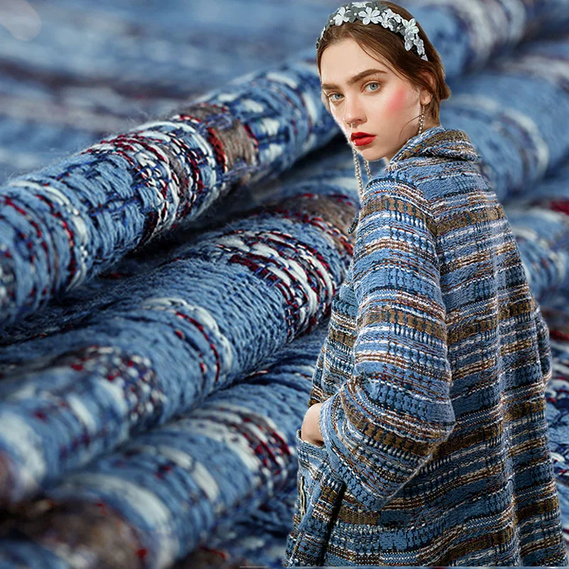 Современная модная модельная ткань с кисточками мягкая твидовая для пальто юбки