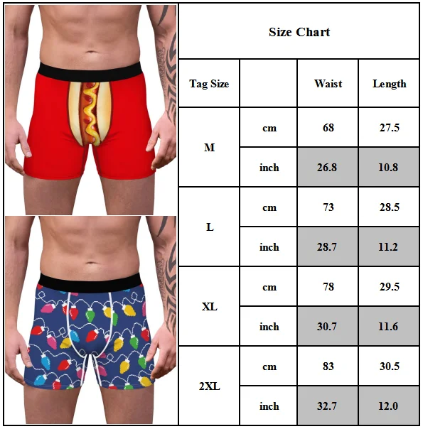 

Universal Fashion Mens Christmas Boxer Briefs Trunks Stretch Underwear Bottoms Knickers Underpants