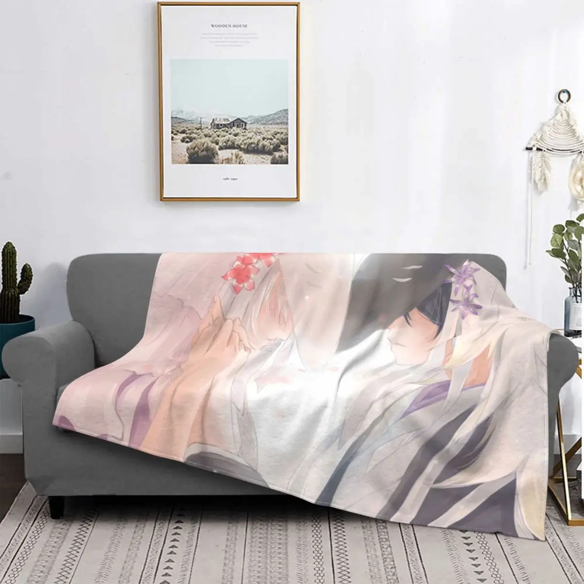 

Natsume Yuujinchou Takashi Animated TV Blanket Flannel Decoration Meet Portable Home Bedspread