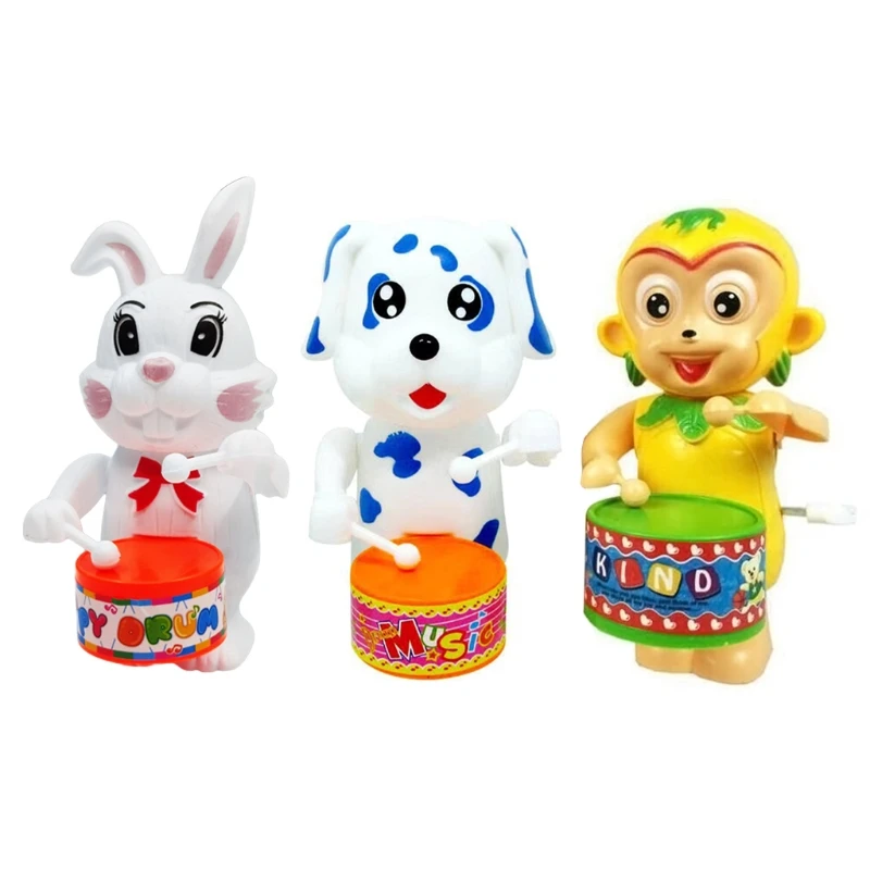 

12 см/5 дюймов Windup игрушка мультяшный барабан игрушка мини заводная игрушка с весенним механизмом интерактивная игрушка для ребенка подарок ...