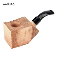 ru diy pipe making tobacco pipe special use briar wood block with acrylic mouthpiece and four types to choose china sale aa0348