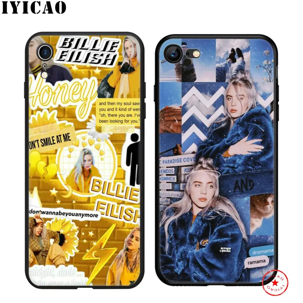IYICAO Bilie Eilish Khalid прекрасный мягкий черный силиконовый чехол для iPhone 11 Pro Xr Xs Max X или 10 8 7 6 6S Plus 5 5S SE
