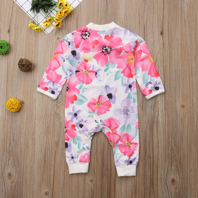Лидер продаж очаровательный комбинезон на молнии с милым цветком для