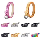 Детский Блестящий Пояс в форме сердца из искусственной кожи, полихроматический короткий пояс для джинсов, украшение для пояса