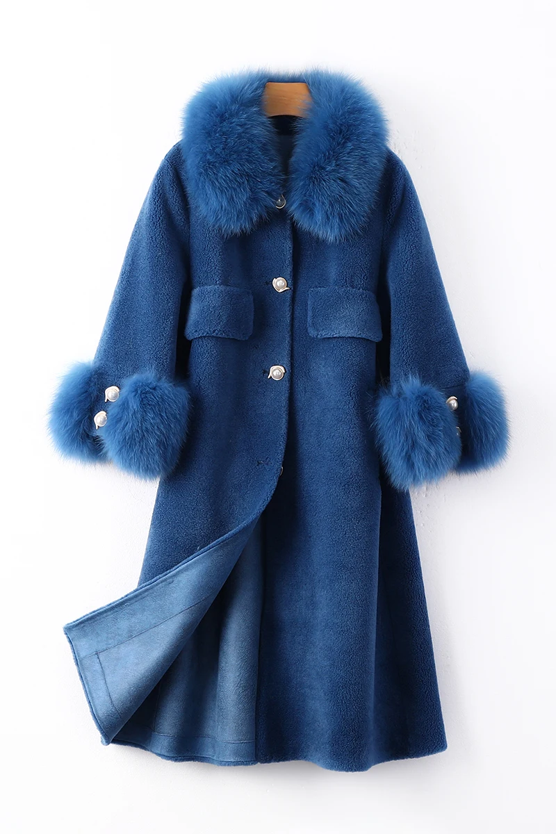 2019 женская теплая длинная верхняя одежда гранулированная бархатная меховая