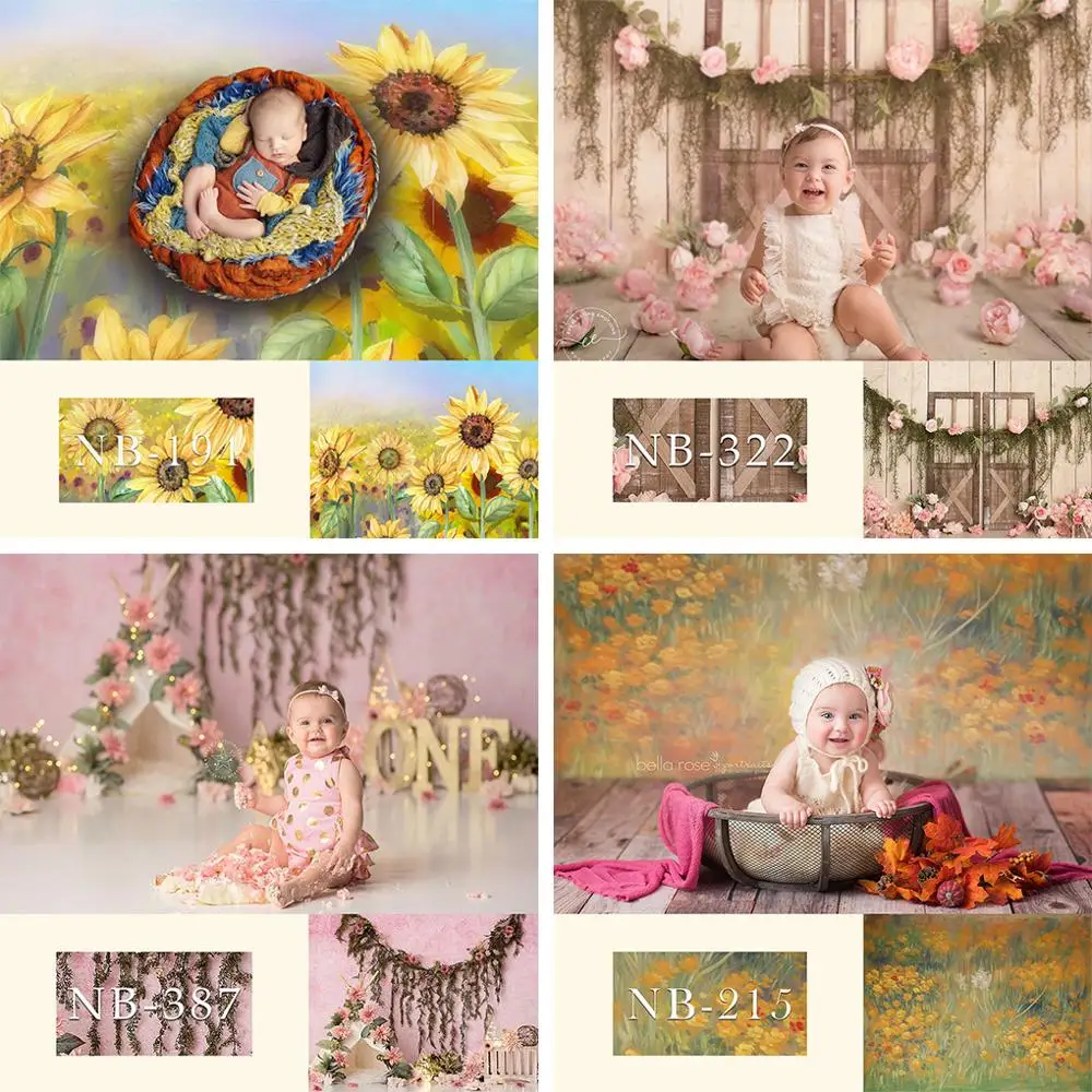 

Фон для фотосъемки новорожденных Mehofond розовый цветок Подсолнух детский душ День Рождения Вечеринка Фотофон Фотостудия