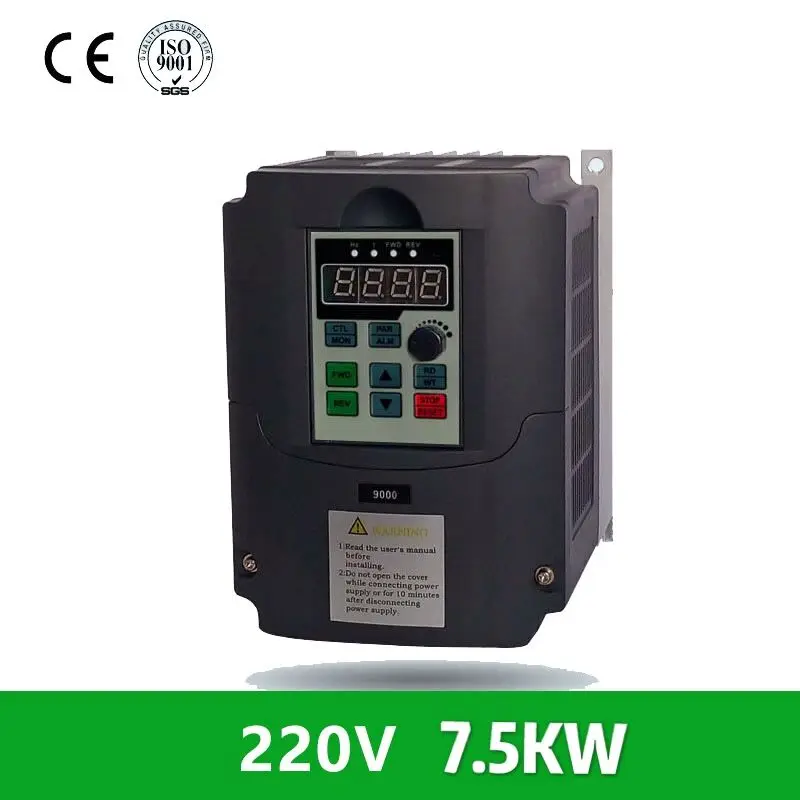 AC 220V 10hp шпиндель VFD 7 5 кВт однофазный/трехфазный инвертор преобразователь частоты