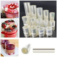 width 8 20cm clear pet cake collar mousse cake sheets surrounding edge cake strips cake decorating tools baking accessories