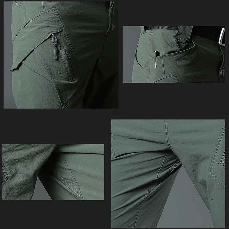 

Quick Dry Hiking Pants Men Outdoor Mountain Climbing Trousers Tactical Pants IX9 Military Training Breathable Long Cargo Pants