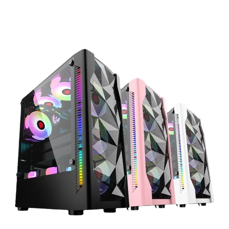 

Новый Настольный компьютер ice diamond I, чехол для настольного компьютера, полноразмерный прозрачный ATX с водяным охлаждением, большая игровая к...