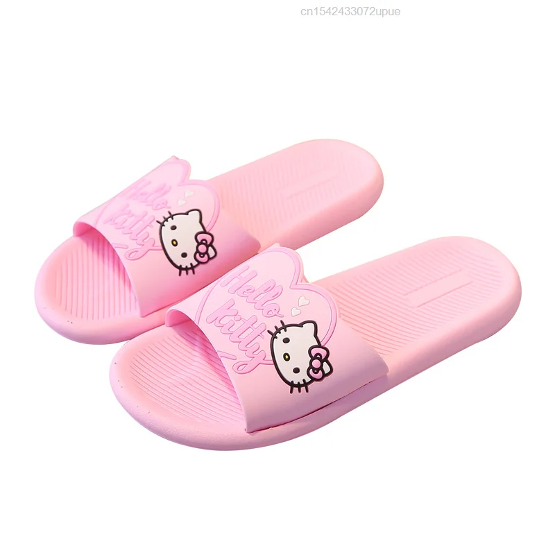 Kawaii Sanrio Hello Kitty Slippers Flip Flops Sliders Women's Shoes For Home Outdoor Bathing Female Y2k Girls Woman 2021 Kt Cat