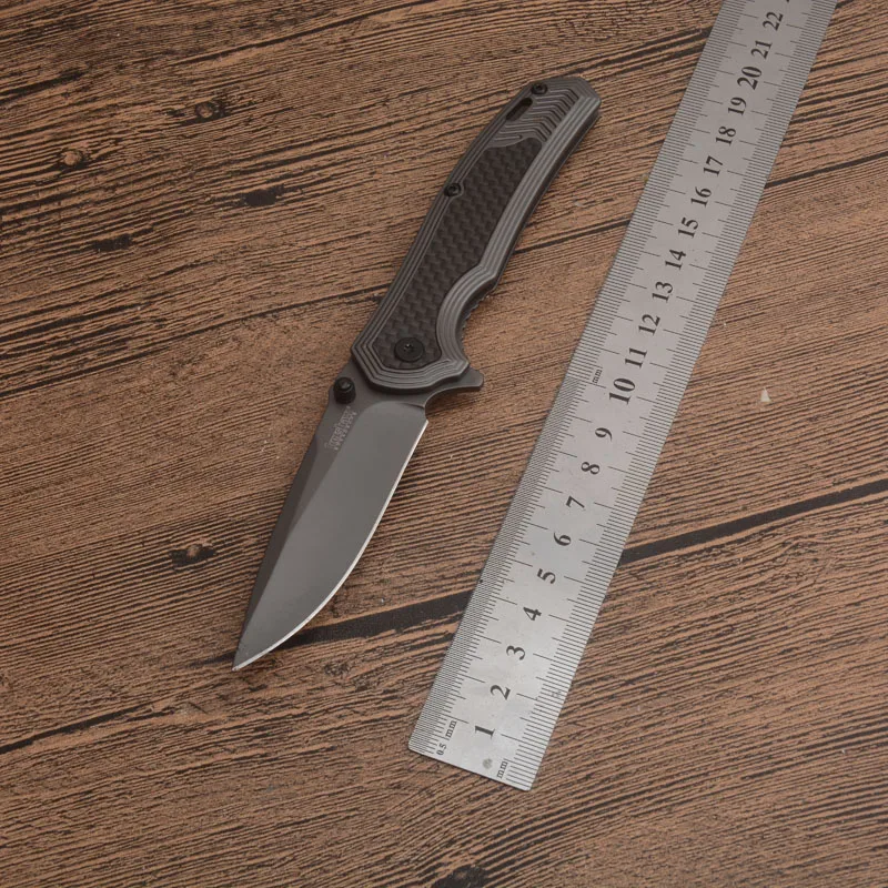 

Кершоу 8310 Открытый Кемпинг складной карманный Ножи ручка из углеродного волокна, Multi охотничьи ножи выживания Тактические Ножи EDC инструмен...