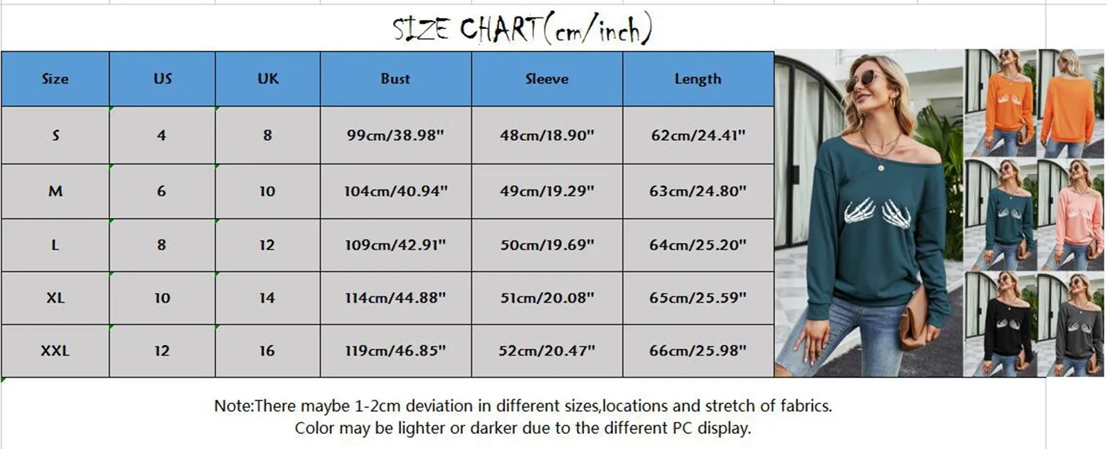 

Women Sweatshirt Hoodie Tops Off Shoulder Bat Skull Sudaderas Strapless Pumpkin Moletom Blouse Halloween Pullover