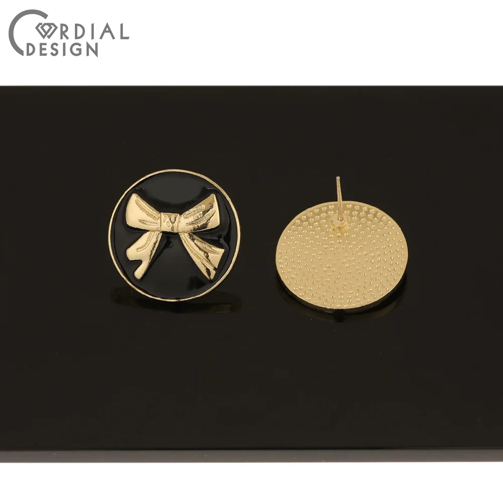 

Cordial Design 50Pcs 22*22MM Jewelry Accessories/Painting Effect/DIY/Bowknot Shapes/Earrings Stud/Jewelry Findings & Components
