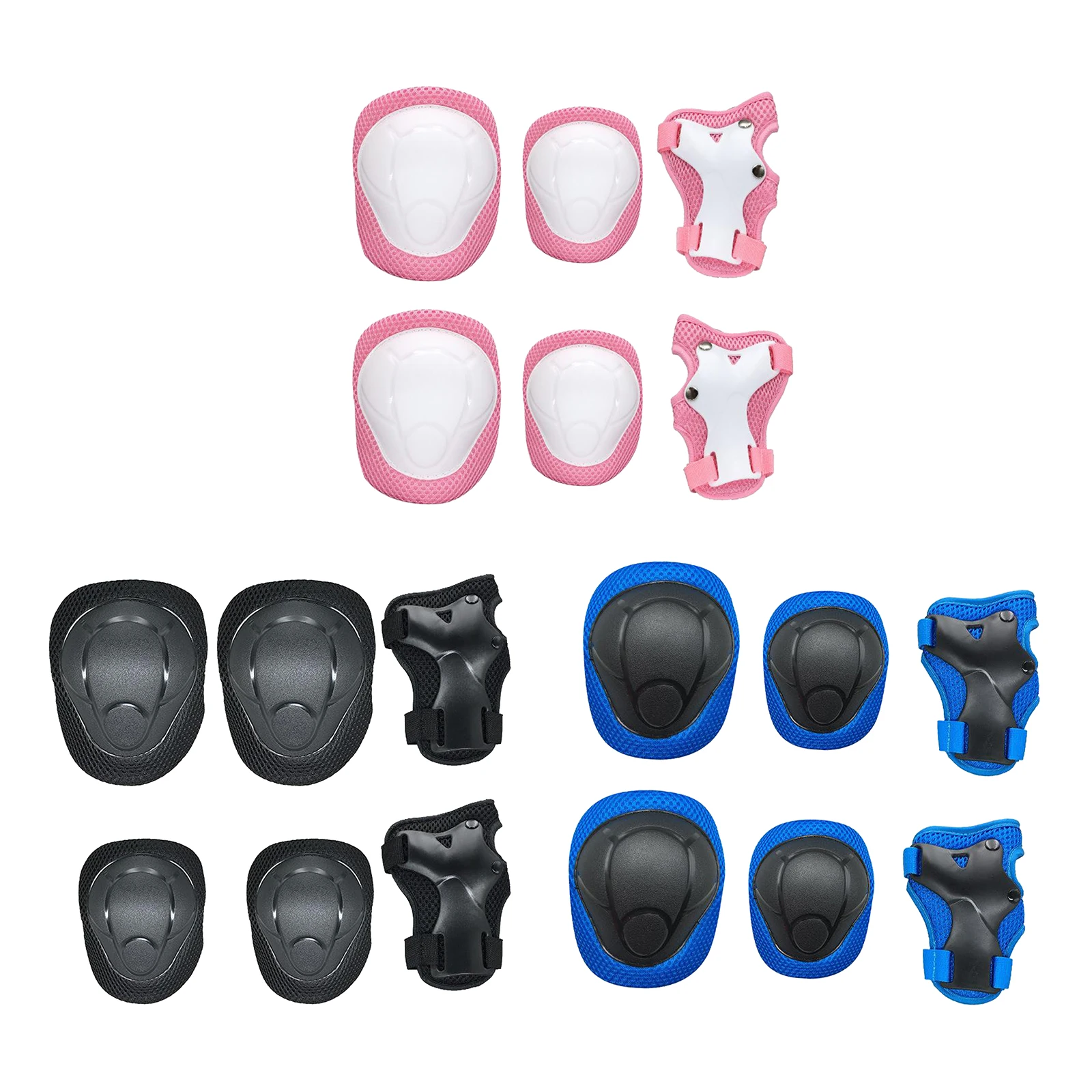 

Children Skating Protective Gear Adjustable Knee Elbow Wrist Guard Pad Kit