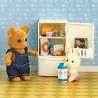 Новинка 2021, мебель для кукольного домика для всей семьи Forest, 112 миниатюрные кухонные холодильники, закуски, куклы, мебель, аксессуары, игрушки для подарка девушкам