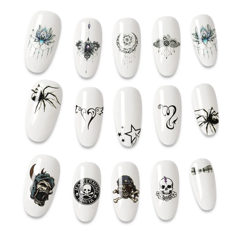 Новые товары Классические наклейки для ногтей в стиле ретро с бабочкой перьями