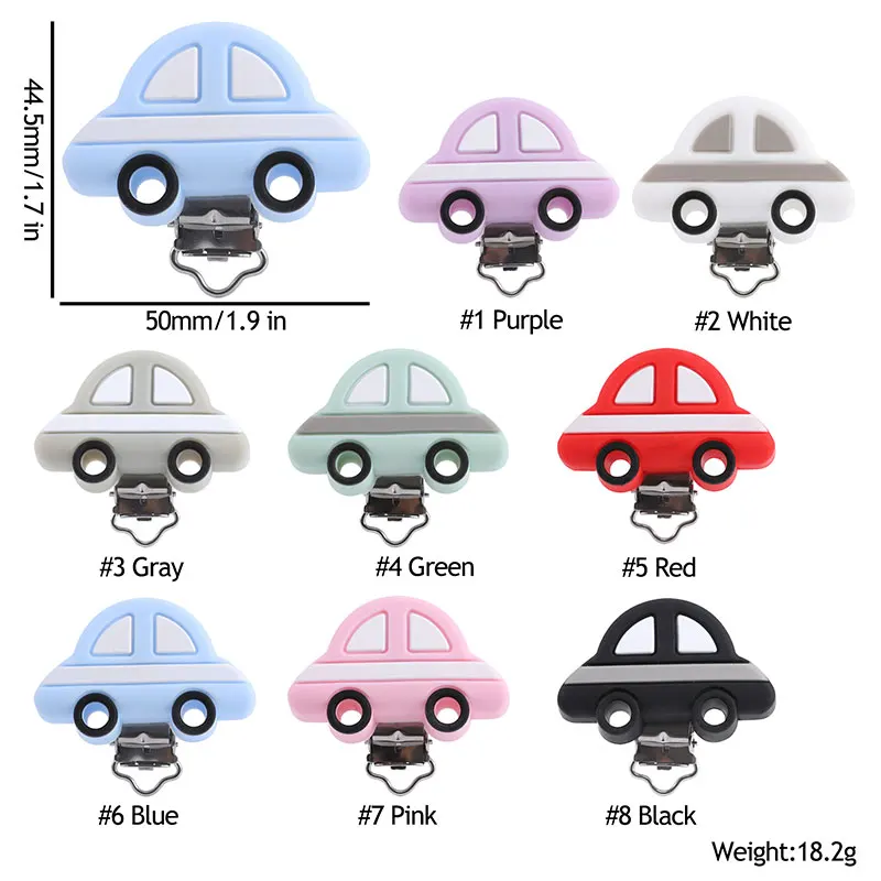 5PC silicone Car Держатель для соски соска клип мультфильм животных Коала 5 шт. Силиконовые Прорезыватели DIY кормящих пустышки клипы на цепи BPA бесплатно детские зубы - Цвет: 5PC silicone Car