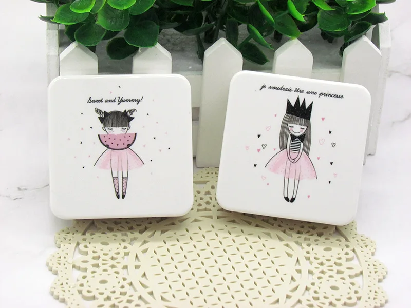 10 компл./лот квадратный для милых девочек контактные линзы коробка/сопутствующая