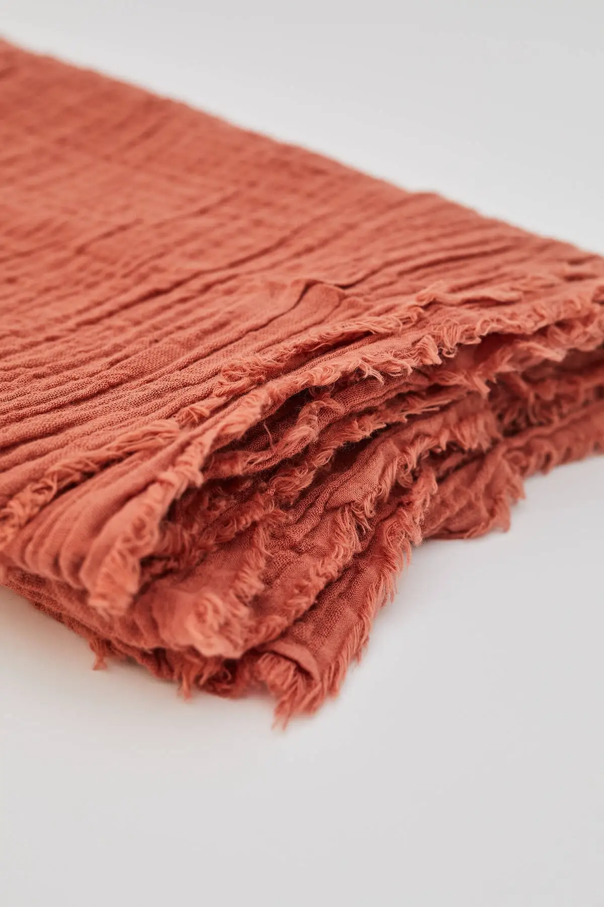 

Women's Brick Color Basic Rustic Shawl 09842300