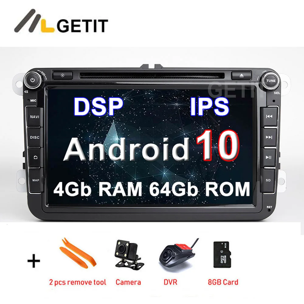 DSP IPS Android 10 автомобильный DVD стерео радио GPS для VW PASSAT CC Jetta Golf 5 6 Tiguan Touran Caddy EOS Sharan polo