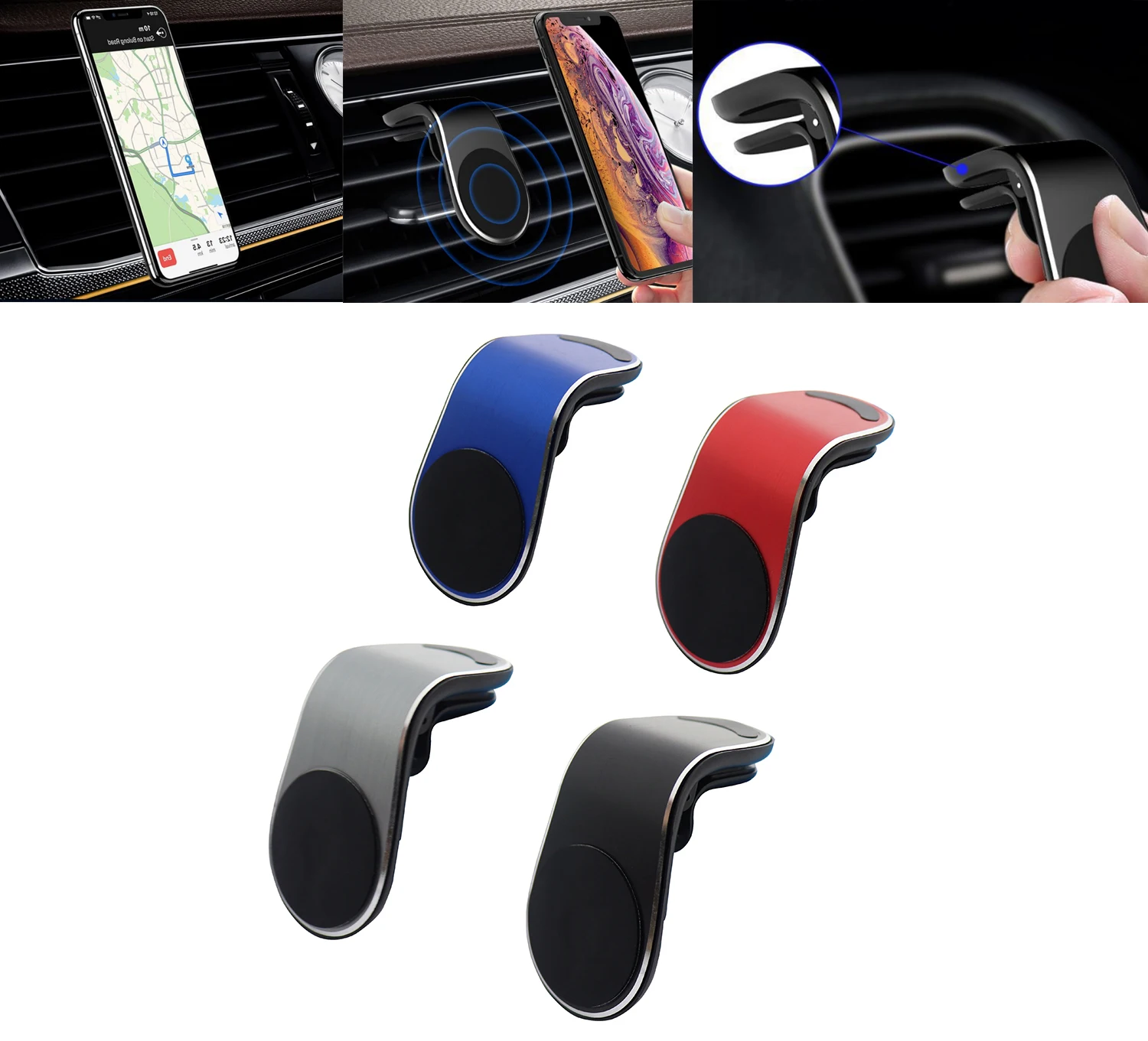 Автомобильный держатель для телефона в автомобиле с креплением на