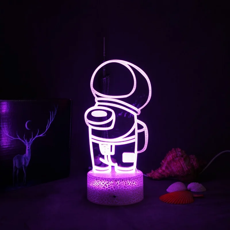 

Among Us3D Night Light Bedside Lamp Acrylic Board USB Interface Table Lamp Bedroom Decoration Lamp Children's Toy Birthday Gift