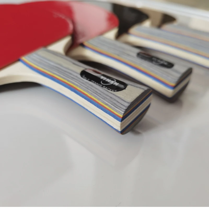 

Professional Double-sided rubber Table Tennis Racket Set with 4 paddles + 6 balls,Carbon ping pong bat,