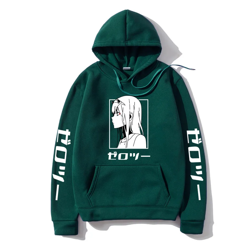 

Japan Anime Hoodies Casual Sweatshirt Men Zero Two Darling In The Franxx print Harajuku Pullover hoody Clothes Sudadera Hombre