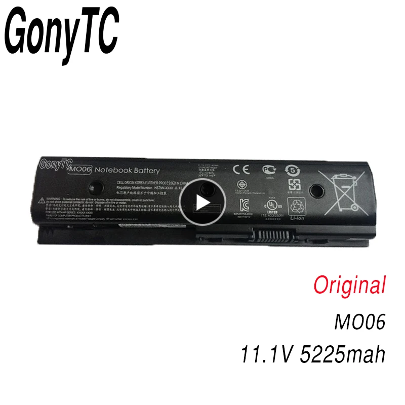 Оригинальный аккумулятор для ноутбука GONYTC MO06 HP Pavilion с функцией быстрой зарядки и