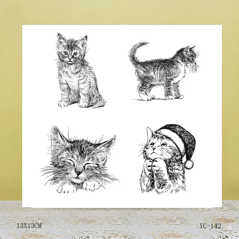 

ZhuoAng Cute cat Transparent seal / sealed DIY scrapbook / album decoration card / seamless seal
