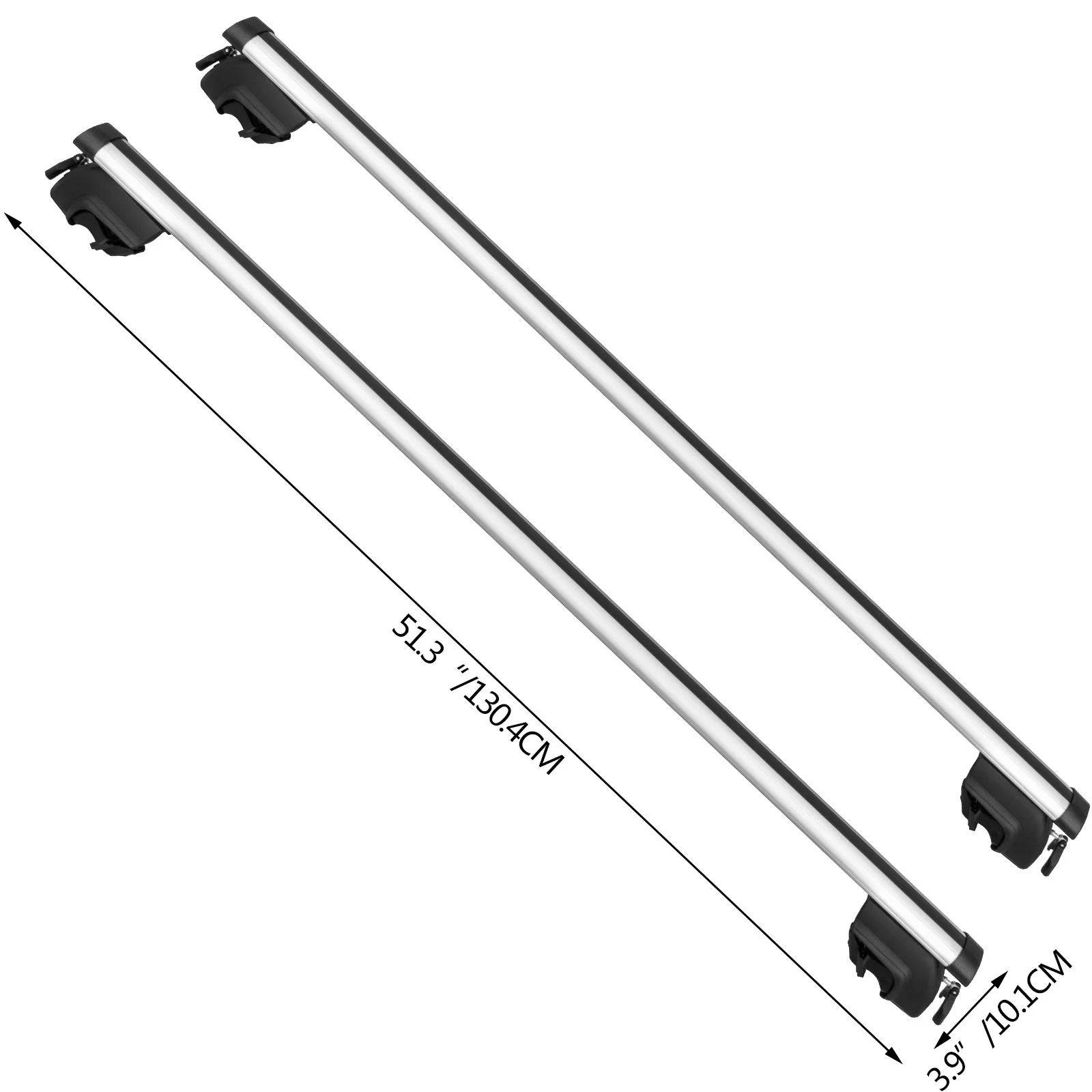 

VEVOR 2 Pcs Car Roof Rack Cross Bar Fit for Buick Encore Chevrolet Trax 2013 - 2019 Anti-Theft Lock Aluminum Max Load of 220 LBS