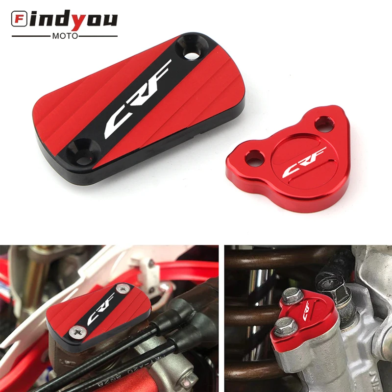 

New Motorcycle Front Rear Brake Fluid Reservoir Cap Cover For HONDA CRF150R CR150R CR250R CRF250R CRF250X CRF450R CRF450X CRF CR