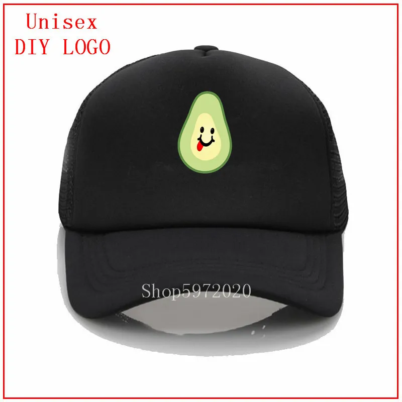 Смайлик авокадо snapback шляпа для гольфа Детская летняя девочек аниме бейсбольная