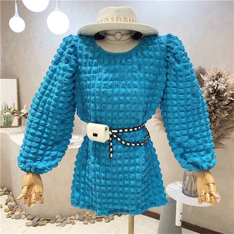 

New Women's Clothing 2021 Autumn Long-sleeved loose pullover sweater women's mid-length temperament was thin Top