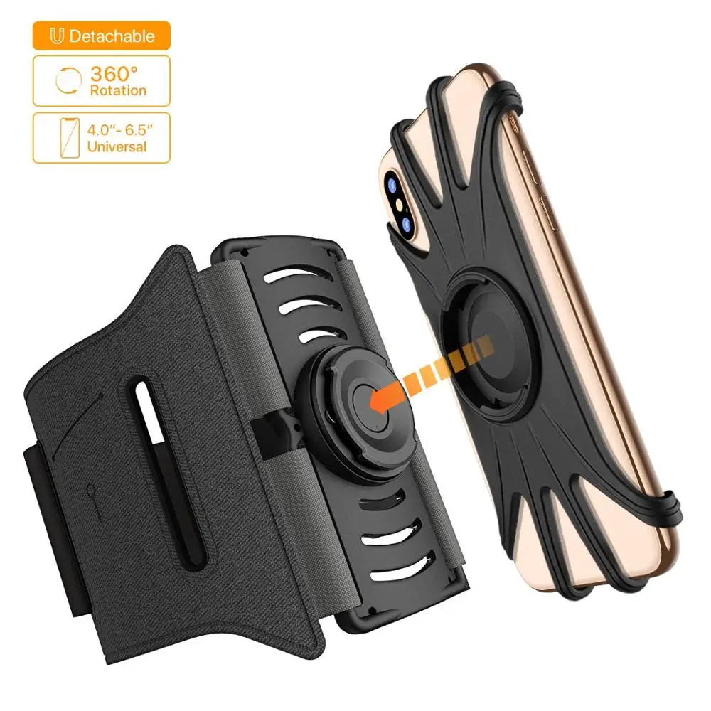 Универсальная съемная Спортивная Беговая повязка силиконовый для мобильных