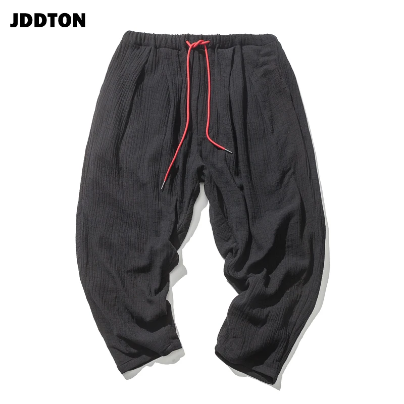 Брюки-султанки JDDTON JE076 мужские хлопково-льняные модные Мешковатые повседневные