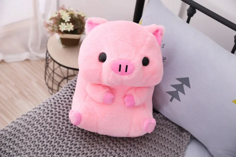 

40 см мультяшная милая розовая свинка мягкая мультяшная подушка для девочек детский подарок на день рождения игрушка свинья кукла плюшевые ...