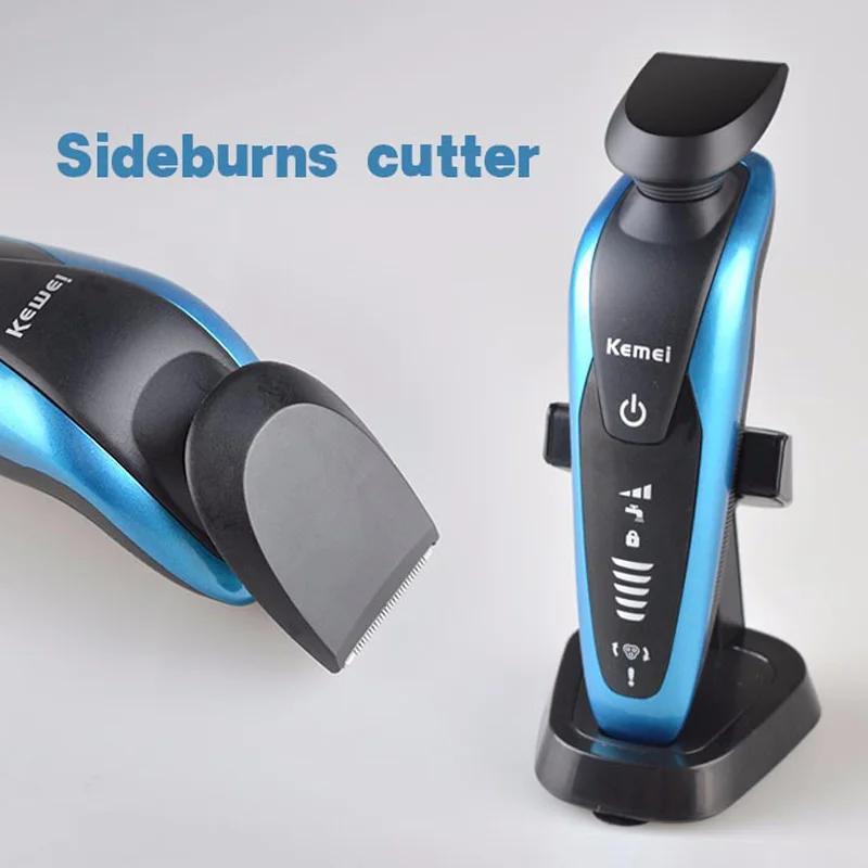 Электрический триммер для бороды Kemei мужчин бритва носа и лица моющаяся