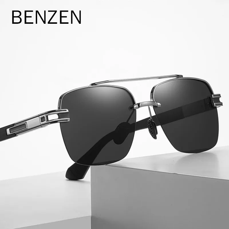 

BENZEN Polarized Men Sunglasses Gradient Sun Glasses For Women Male Square Retro Eyewear Okulary 9566
