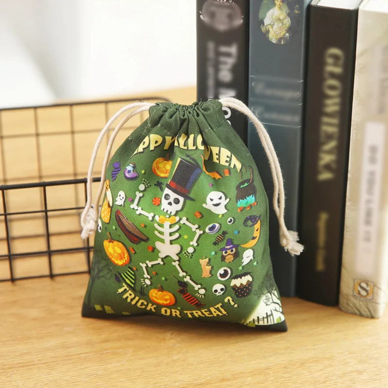 Сумки для Хэллоуина трюк или лечение Конфеты Drawstring мешочки детей подарки