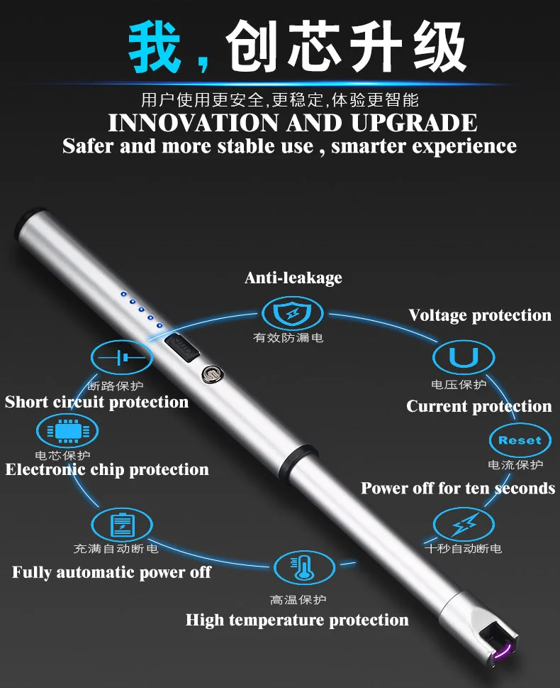 USB зарядка arc зажигание пистолет кухня воспламенитель открытый барбекю кемпинг