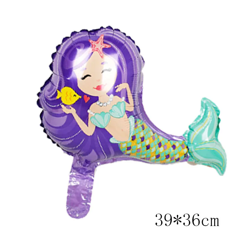 MN03202 purple Воздушные шары из фольги для мини-рыб, омаров, морских животных, 5 шт., воздушные шары для морского океана, Babyshower, морские украшения для тематических вечеринок, детский подарок - Цвет: MN03202 purple