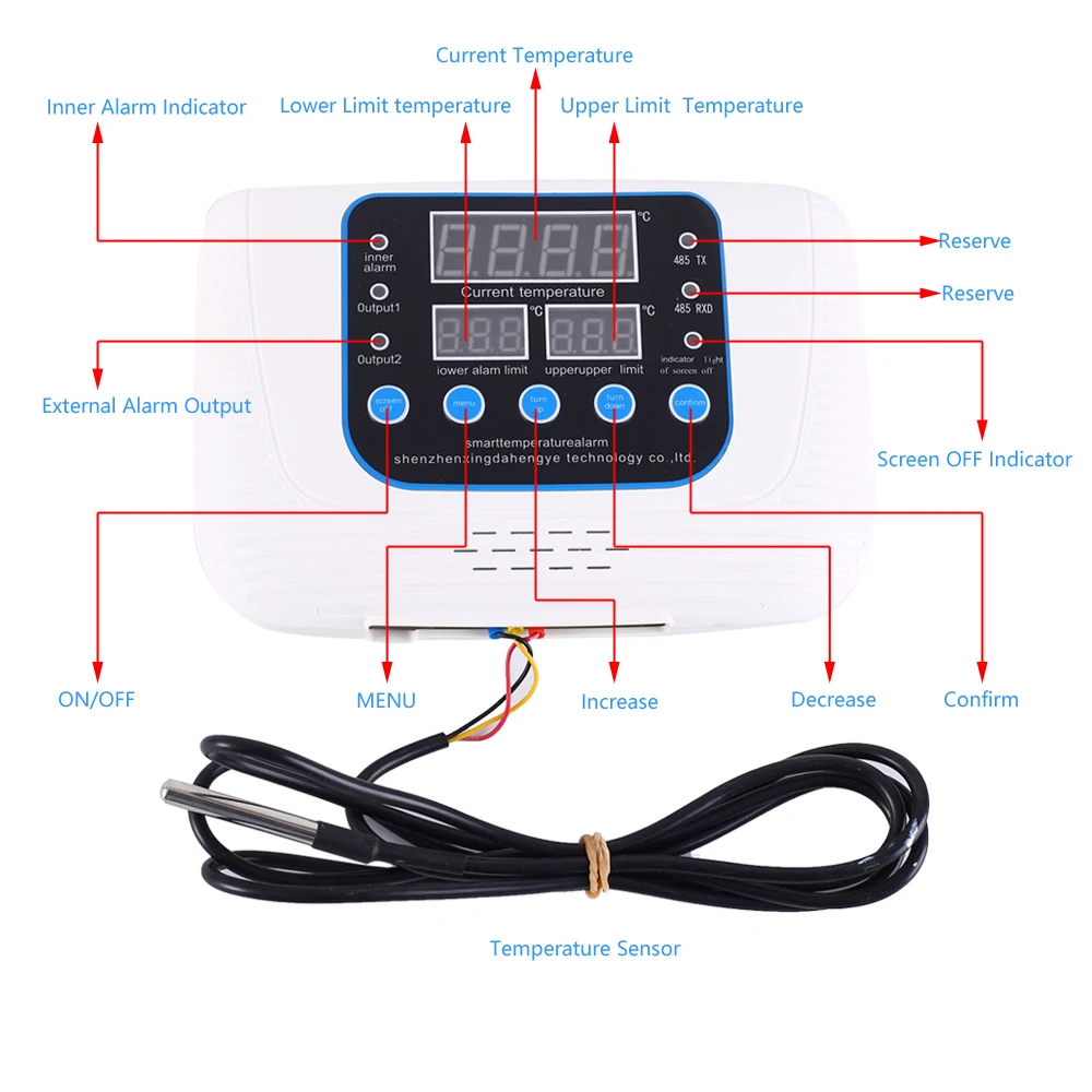 Регулятор температуры-5C ~ 125C 30A DC 12V с автоматическим управлением 70 дБ |
