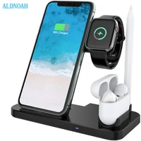 wireless charger 4 in 1 fast charging station for apple watch airpods pro for iphone 12 12 pro 11 11 pro 8 x and samsung