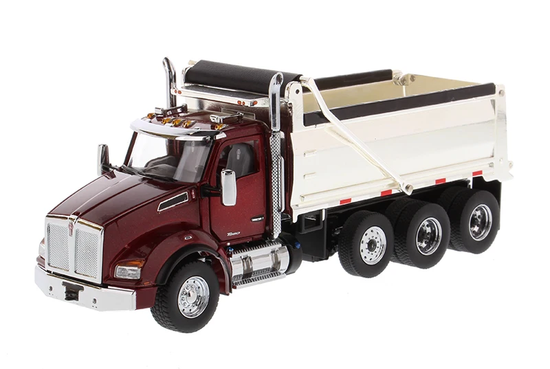 

1/50 Scale Diecast Masters (#71059) Kenworth T880 SBFA Dump Truck in Radiant Red with Chrome Plated Dump Bed